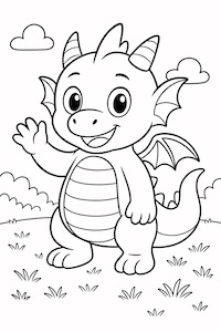 Nita sitting – coloring page preview